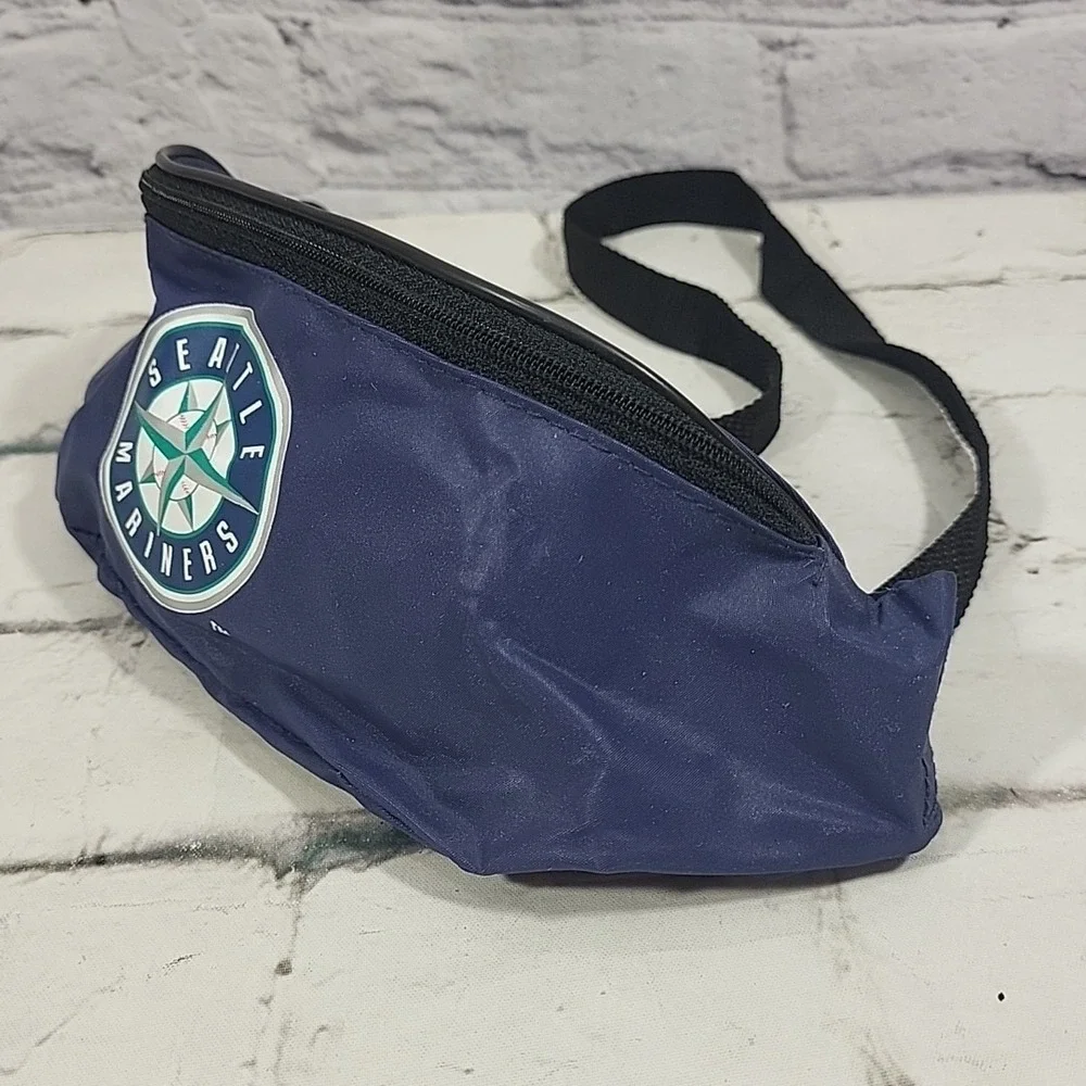 Vintage MLB Seattle‎ Mariners Fanny Back Waist Hip Bum Bag Navy Blue Nylon
